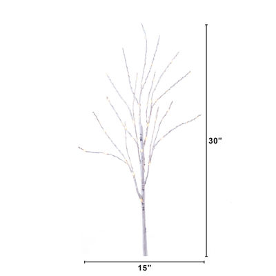 Nearly Natural 2.5' Faux Birch 2-pc. Decorative Branch