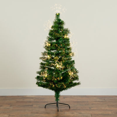 Nearly Natural Fiber Optic Faux Foot Pre-Lit Pine Christmas Tree