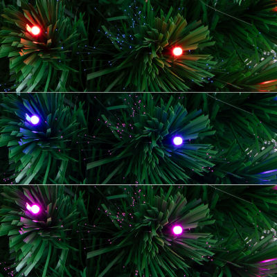 Nearly Natural Fiber Optic Faux 6 Foot Pre-Lit Pine Christmas Tree