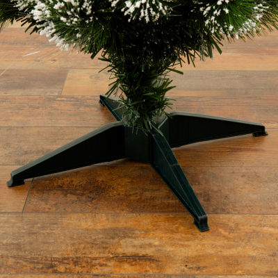 Nearly Natural Fiber Optic Faux 4 Foot Pre-Lit Pine Christmas Tree