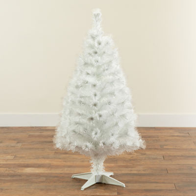 Nearly Natural Fiber Optic Faux 4 Foot Pre-Lit Pine Christmas Tree