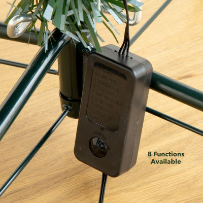 Nearly Natural Fiber Optic Faux 5 Foot Pre-Lit Flocked Pine Christmas Tree