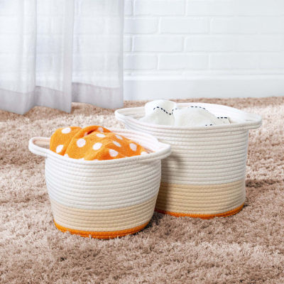 Honey-Can-Do And White Ombre Cotton Rope 2-pc. Round Baskets