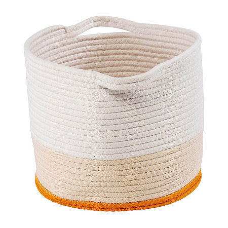 Honey-Can-Do Yellow And White Ombre Cotton Rope 2-pc. Round Basket, One Size, Yellow