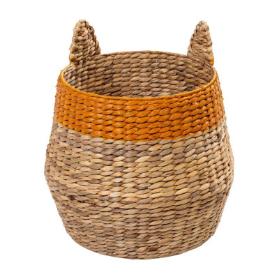 Honey-Can-Do Natural And Orange Fox Shaped Storage 2-pc. Round Baskets