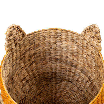 Honey-Can-Do Natural And Orange Fox Shaped Storage 2-pc. Round Baskets