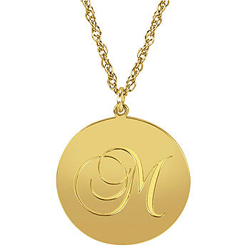 Disc Monogram Necklace [Sterling Silver & Gold]