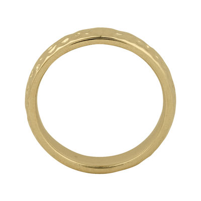 Personally Stackable 18K Yellow Gold Over Sterling Silver Pebbled Ring