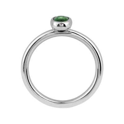 Personally Stackable Oval Lab-Created Emerald Ring