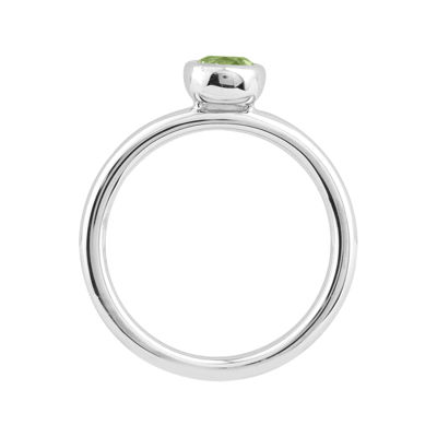 Personally Stackable 5mm Round Genuine Peridot Ring