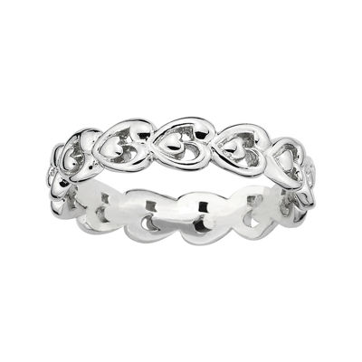 Personally Stackable Sterling Silver Heart Ring