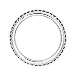 Personally Stackable Lab-Created Blue Sapphire Eternity Ring
