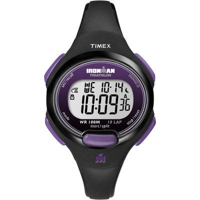 Timex® Womens Black Resin Strap 10-Lap Watch T5K5239J