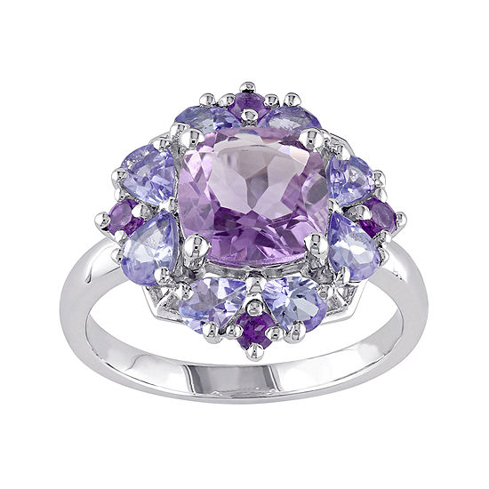 Genuine Amethyst and Tanzanite Sterling Silver Ring, Color: Purple ...