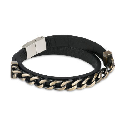 Mens Stainless Steel Wrap Bracelet