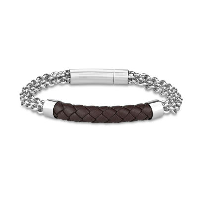 Stainless Steel 8 1/2 Inch Solid Link Link Bracelet