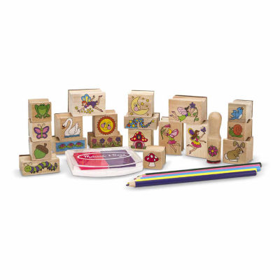 Melissa & Doug Stamp-A-Scene-Fairy Garden 25-pc. Kids Craft Kit
