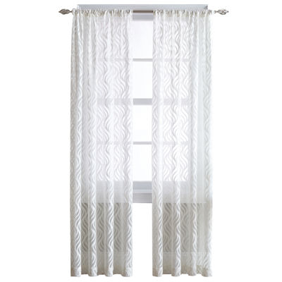 CHF Lyric Rod Pocket Sheer Single Curtain Panel