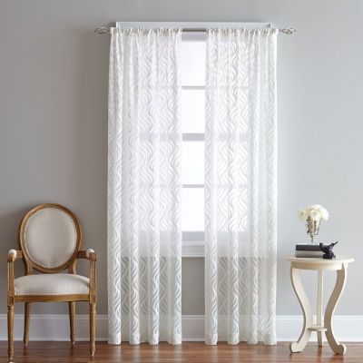 CHF Lyric Rod Pocket Sheer Single Curtain Panel
