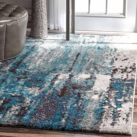 NuLoom Abstract Haydee Rectangular Area Rug, One Size, Blue