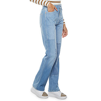 Arizona-Juniors Womens High Rise - Block Fit Medium JCPenney Relaxed Shade Color: Jean, Bootcut