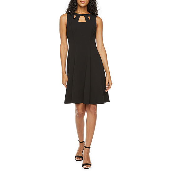 Alyx Sleeveless Fit + Flare Dress, Color: Black - JCPenney