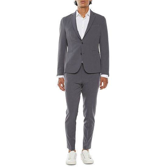 JF J.Ferrar 360 Washable Gray Stretch Super Slim Fit Suit Separates