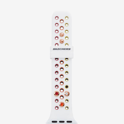 Skechers Apple Watch Compatible Unisex Adult White Watch Band Srs6001