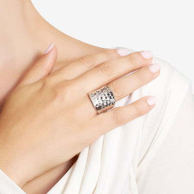 Sparkle Allure Womens Pure Silver Over Brass Band