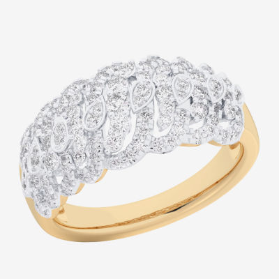 G-H / Si1-Si2) Womens CT. T.W. Lab Grown White Diamond 10K Gold Band