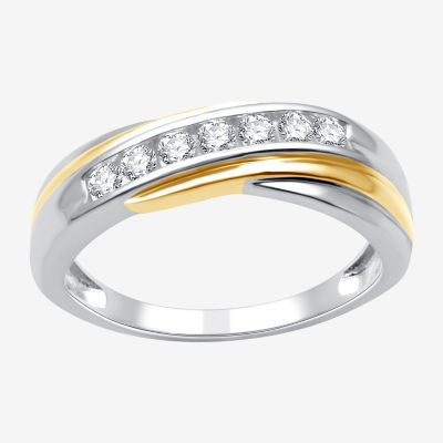 I Said Yes (H-I / I1) 2MM 1/4 CT. T.W. Lab Grown White Diamond 14K Gold Over Silver Sterling Wedding Band