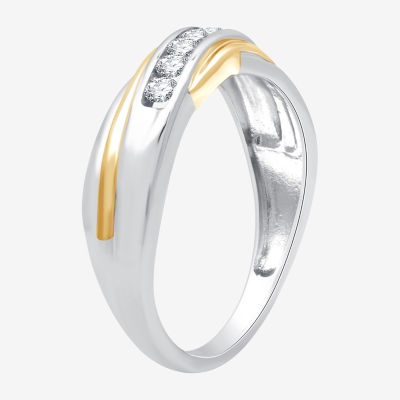 I Said Yes (H-I / I1) 2MM 1/4 CT. T.W. Lab Grown White Diamond 14K Gold Over Silver Sterling Wedding Band