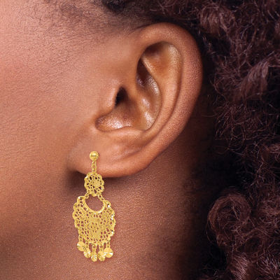 24K Gold Drop Earrings