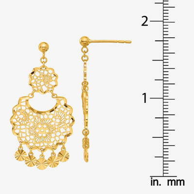 24K Gold Drop Earrings