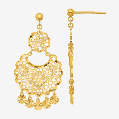 24K Gold Drop Earrings