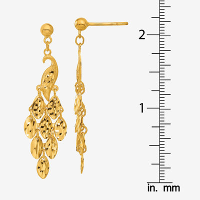 24K Gold Drop Earrings