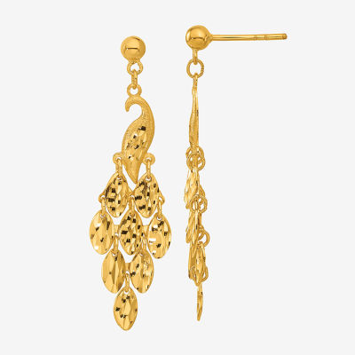 24K Gold Drop Earrings