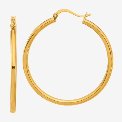 24K Gold 30mm Hoop Earrings