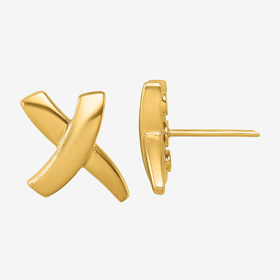 18K Gold 12mm Stud Earrings