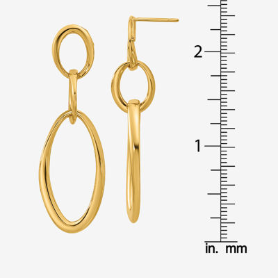 18K Gold Drop Earrings