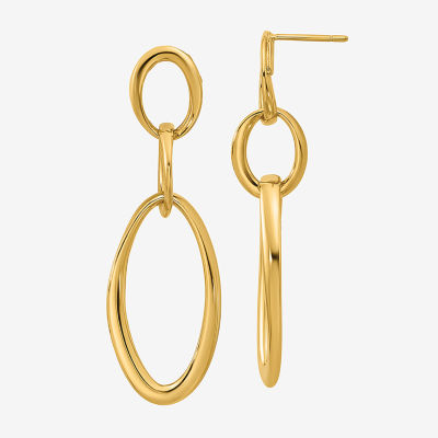 18K Gold Drop Earrings