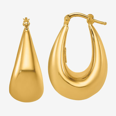 18K Gold 28mm Hoop Earrings