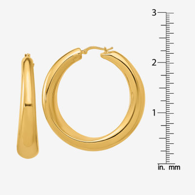 18K Gold 48mm Hoop Earrings