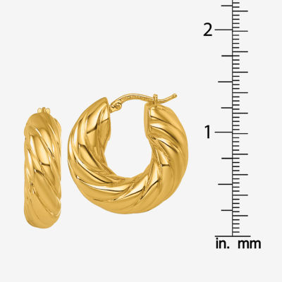 18K Gold 25mm Hoop Earrings