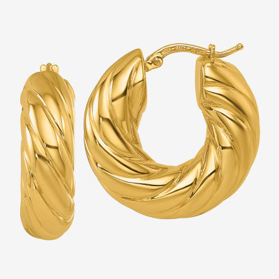 18K Gold 25mm Hoop Earrings