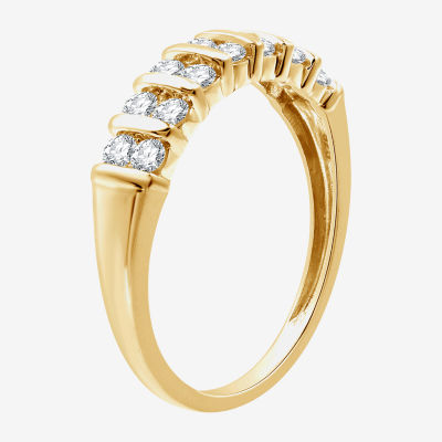 1/2 CT. T.W. Lab Grown White Diamond 14K Gold Over Silver Sterling Band