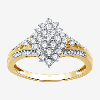 14k White Gold Lab Grown Diamond Cluster Engagement Ring 14k White Gold Lab Grown Diamond Cluster Engagement Ring