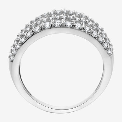 Womens 2 CT. T.W. Lab Grown White Diamond Sterling Silver Band