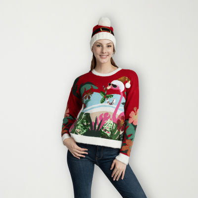Jollidays Womens Crew Neck Long Sleeve Pullover Sweater