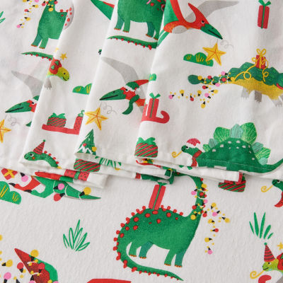 Linery Holiday Print Flannel Sheet Set